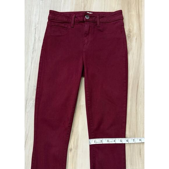 L'Agence Margot Skinny Jeans sz 26 Dark Berry - Wax Coating Faded- Size 26x26 - Picture 15 of 15